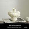 Retro Wabi-Sabi Ceramic Vase with Artificial Flowers