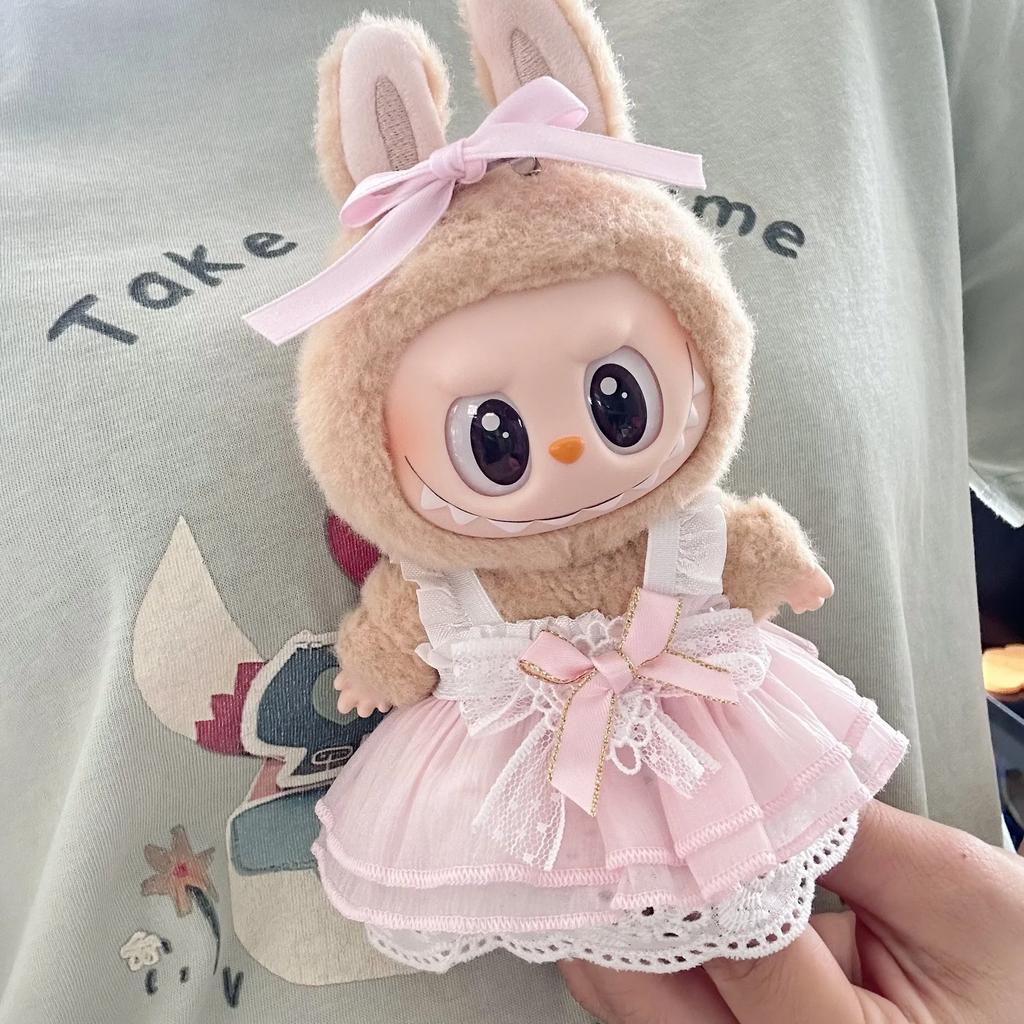 17cm Mini Doll'S Clothes Outfit Accessories For Korea Kpop Exo Labubu Idol V1 V2 Raincoat Love Bear Dress Hat Set Clothing Gift