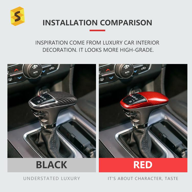 Carbon Fiber Car Interior Accessories Car Gear Shift Cover for Dodge Charger Interior Carbon Fiber