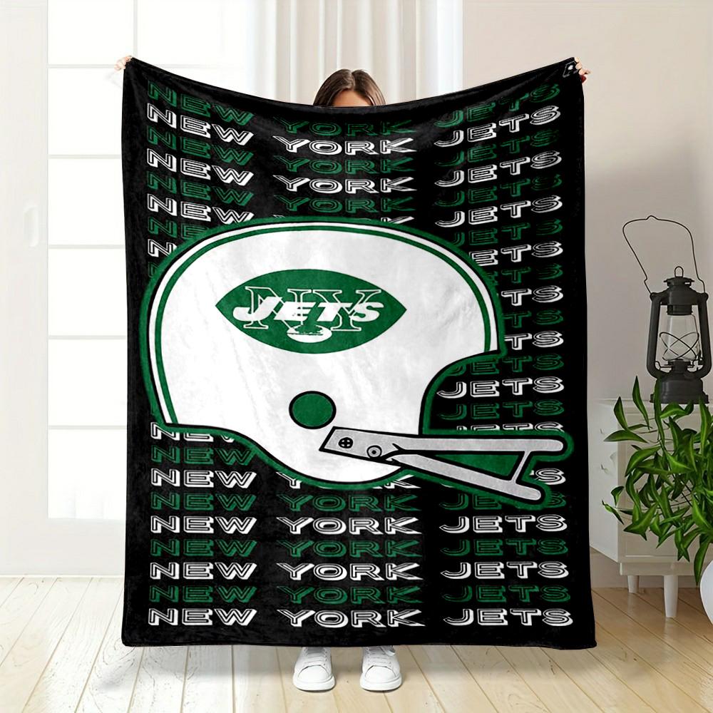 New York Jets Helmet Design Blanket Flannel blanket for bedroom, living room, sofa, and nap sofas