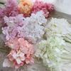4pcs 7 Branches Hydrangea Artificial Flowers Bouquet Home Wedding Decor Centerpiece Table Arrangement Silk Floral DIY Crafts