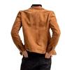 Echtes Lammleder Handgefertigt Leder Echt Stilvoll Weiches Wildleder Neue Herrenjacke Braun