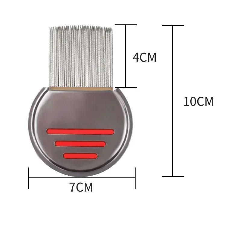 

3 Styles Stainless Steel Terminator Lice Comb Kids Hair Rid Headlice Super Density Teeth Remove Nits Comb Nit Free красный