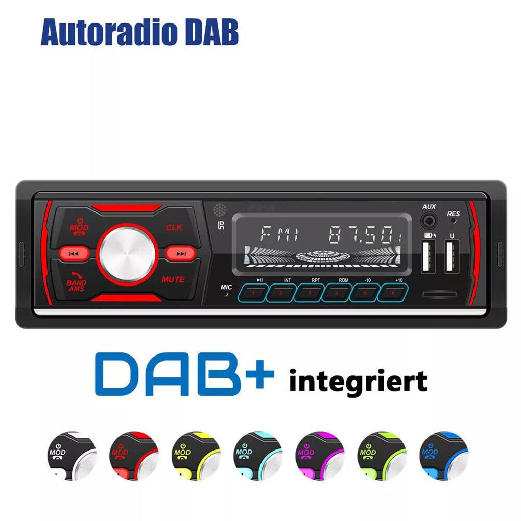 Auto-Audiosystem mit hochauflösendem DAB-Autoradio FM AM RDS-Funktion Siebenfarbige Hintergrundbeleuchtung