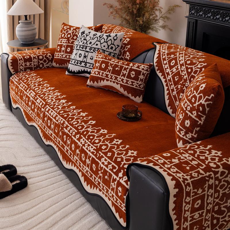 

Light Luxury High-End Sofa Towel, A Whole Cover New Four-Season Universal Non-Slip Leather Sofa Cushion, Seat Cushion 70*70cm