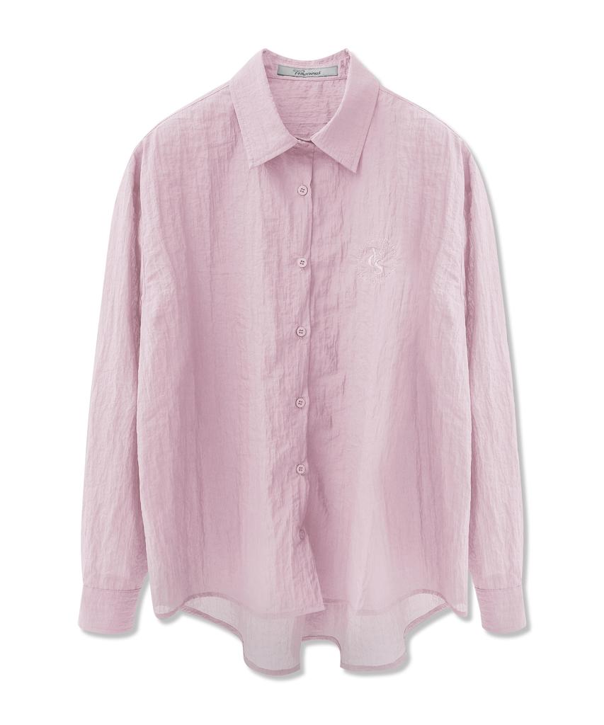 VIVACIOUS Winnie Solid See-Through Shirt_4 Colors