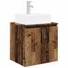 Wall Mounted Washstand Made of Reclaimed Wood 49.5 X 41 X 62.5 Cm