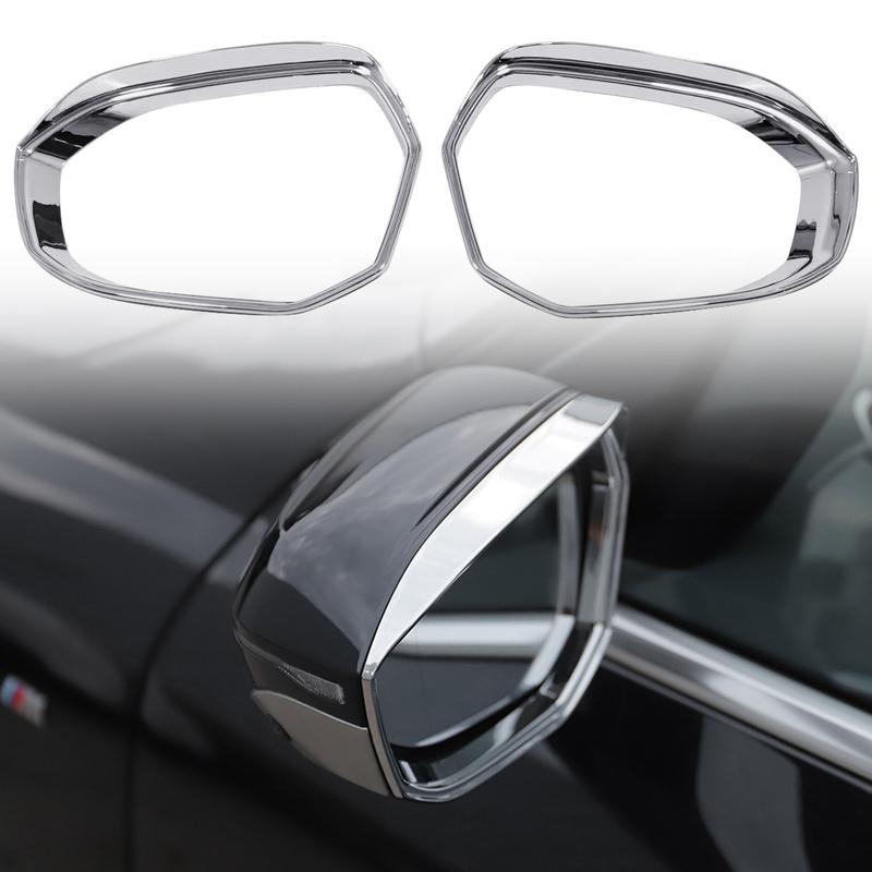 Only Fit For LHD! For BMW X3 (G45) 2024 2025 Car Accessories ABS Rearview Mirror Eyebrow Shield Cover 2pcs