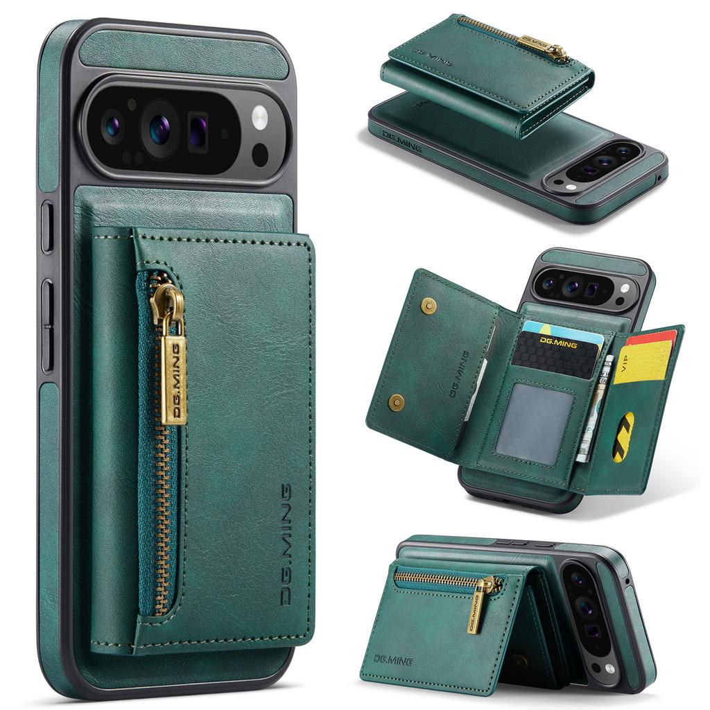 DG.MING M5 Series For Google Pixel 9 Pro XL Case Detachable Magnetic Leather Phone Cover with Card Slots