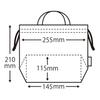Gakken Staful Gomi Goldfish Run Away Insulated Lunch Goldfish and K20003 Taro's Bag, Flowers,