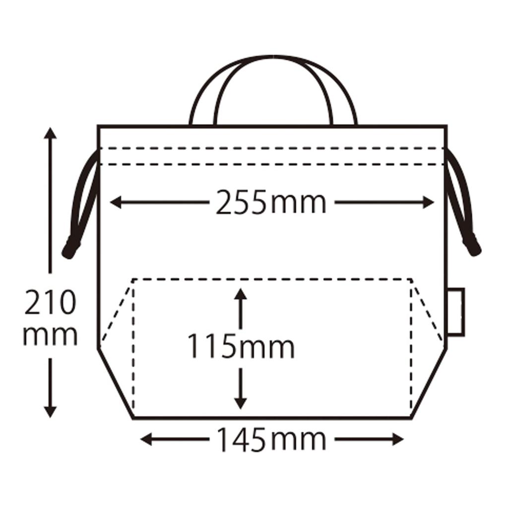 Gakken Staful Gomi Goldfish Run Away Insulated Lunch Goldfish and K20003 Taro's Bag, Flowers,