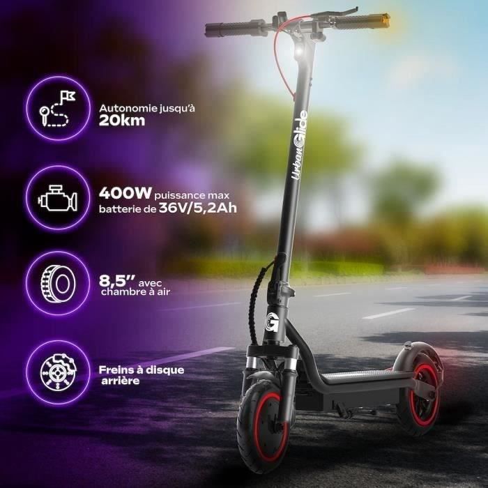Elektroroller - URBANGLIDE - 85 PLUS - 8,5" - 36V - 350W - 20KM Reichweite - Scheibenbremse, Blinker und Bremslicht