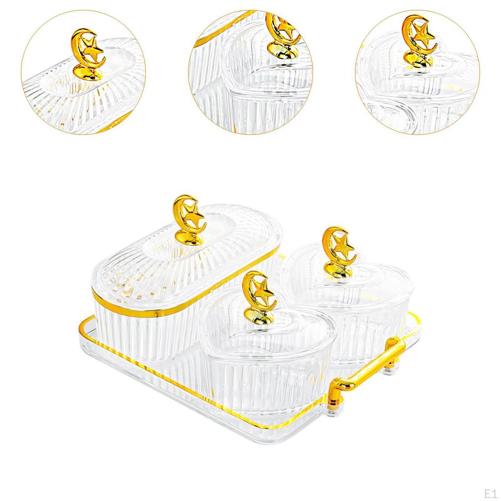 Appetizer Plate Dried Fruit Snack Serving Food Storage Box Divided Platter for