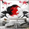 Tapeçaria de Peixe Koi Japonês Yin Yang
