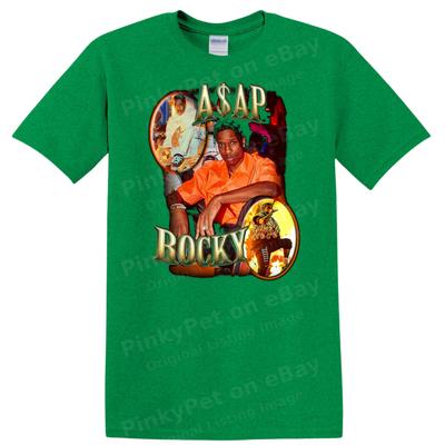 Camiseta Gráfica Vintage A$AP Rocky Camiseta Retro para Amantes de Música Moda Streetwear