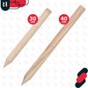 KOTARBAU® Geodetic Beech Wooden Stakes Support for Tomatoes, Vegetables, Trees, 40 CM, Set of 5