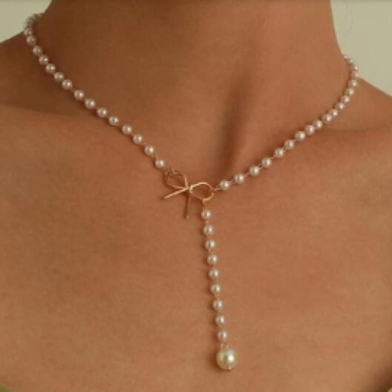 New Fashion Pearl Chain Pendant Three-layer Necklace Women's Versatile Light Luxury Temperament Premium Sense Necklace