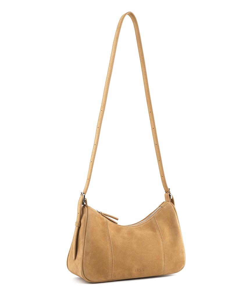 Monsac Karia Shoulder & Crossbody Bag Suede Beige Ap21-2662-Gs