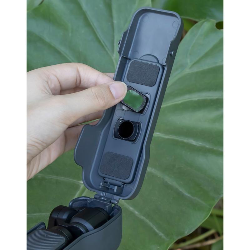 Filter Storage Protective Cover for Pocket Camera Lightweight Portable Includes Multiple Filter Slots and Ergonomic Grip