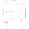 Vidaxl Headboards For Bed, 2 Pcs, Black, 80X5X78/88 Cm, Velvet