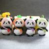 Adorable Plush Panda Keychain Soft Pp Cotton Stuffed Animal Bag Pendant Cute Toy