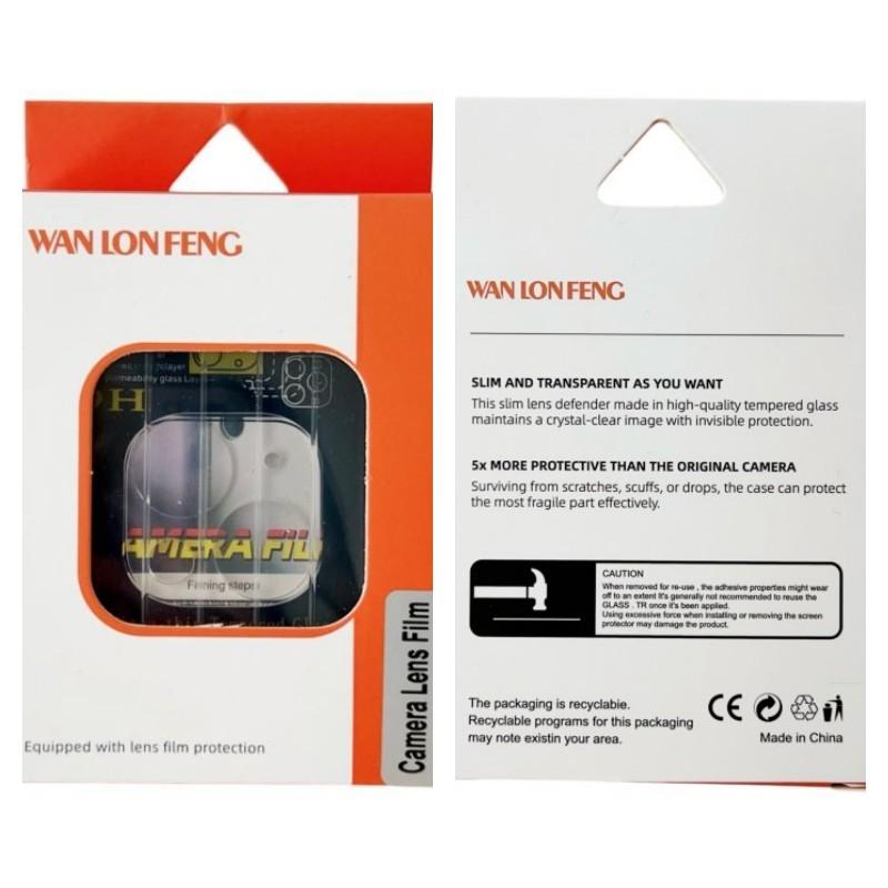 For iPhone 14/iPhone 14 Plus Camera Lens Protector WANLONFENG Full Coverage HD Clear Lens Film with Cleaning Cloth