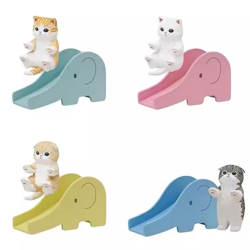 Samenyan Mofusand Cat Elephant Slide Series Cat Action Figure Toy Cute Kawaii Desktop Decoration Surprise Birthday Gift