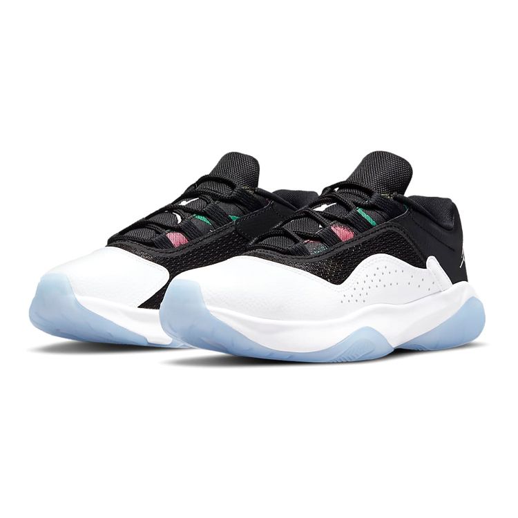 Air Jordan 11 CMFT Low GS White Black Kids Sneakers Ghost-Green Metallic-Silver CZ0907-104