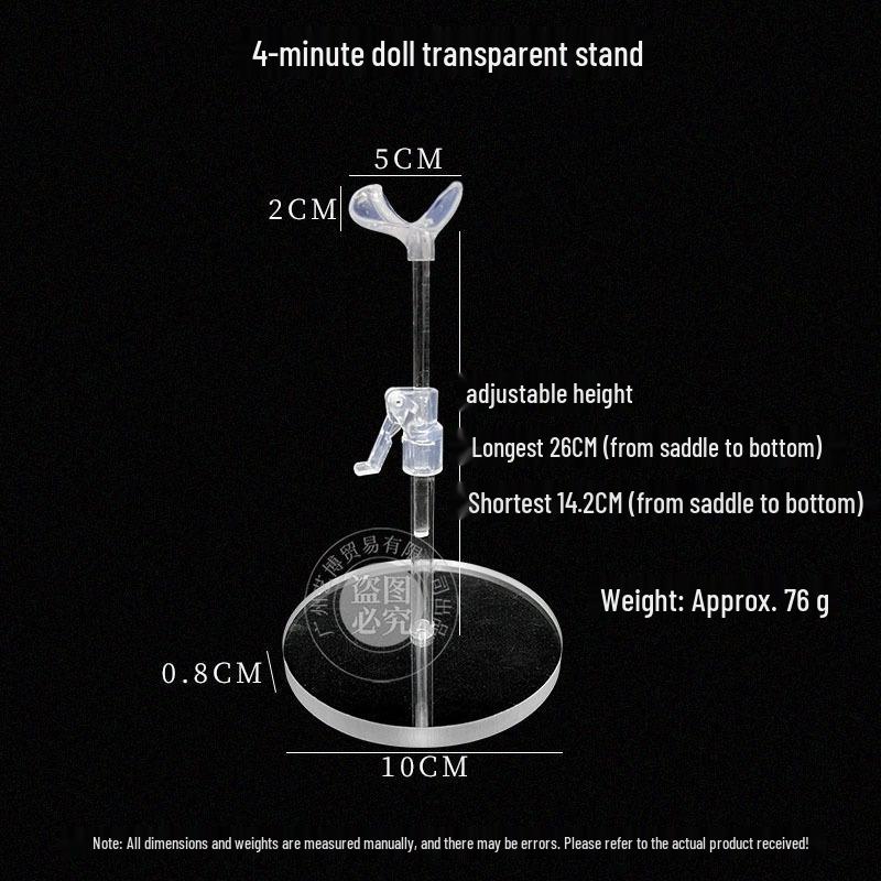 Adjustable Stainless Steel Doll Stand for 30cm to 60cm BJD Dolls with Multiple Support Points