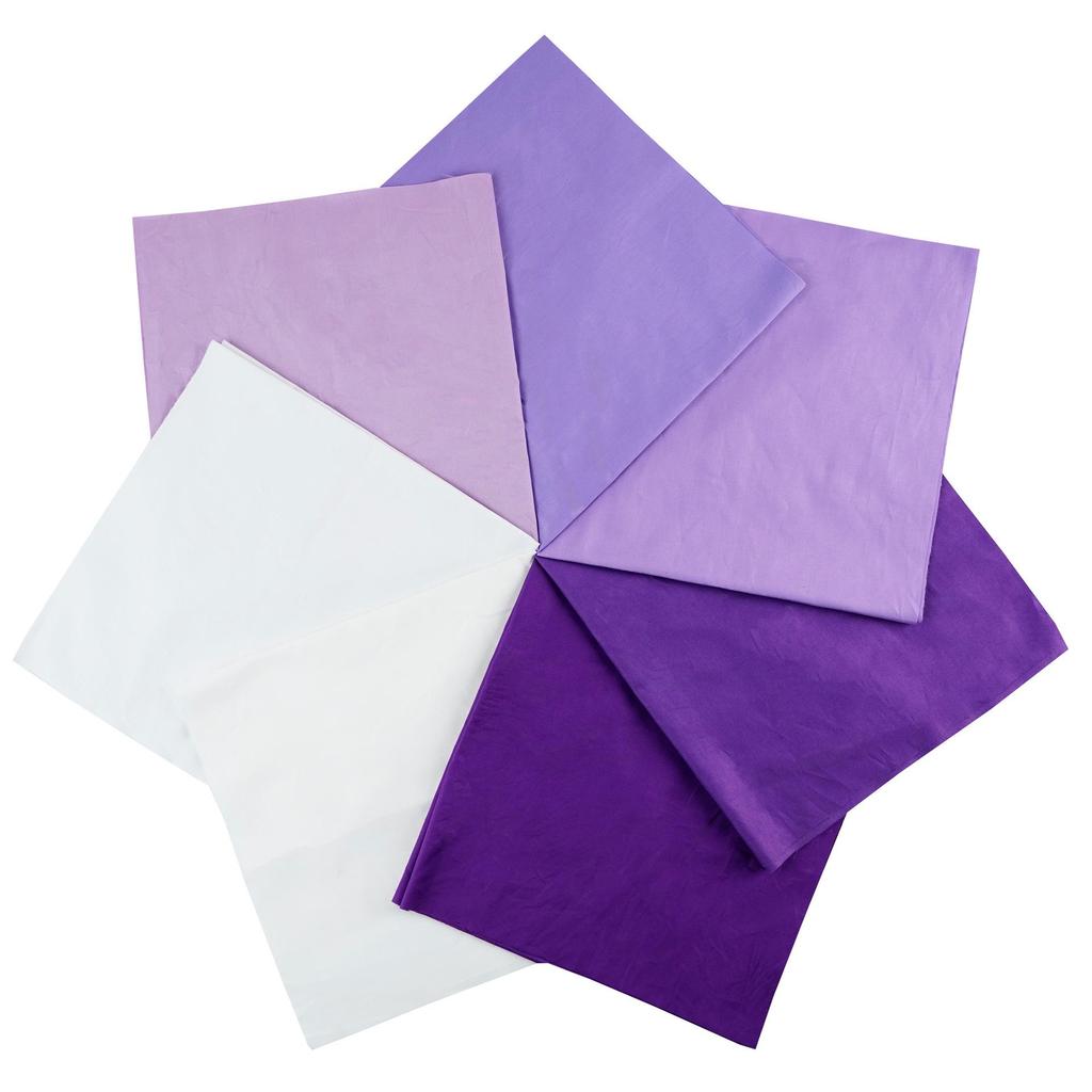 Handmade 7-Color Cotton Patchwork Fabric Set - Twill Solid & Patterned Designs