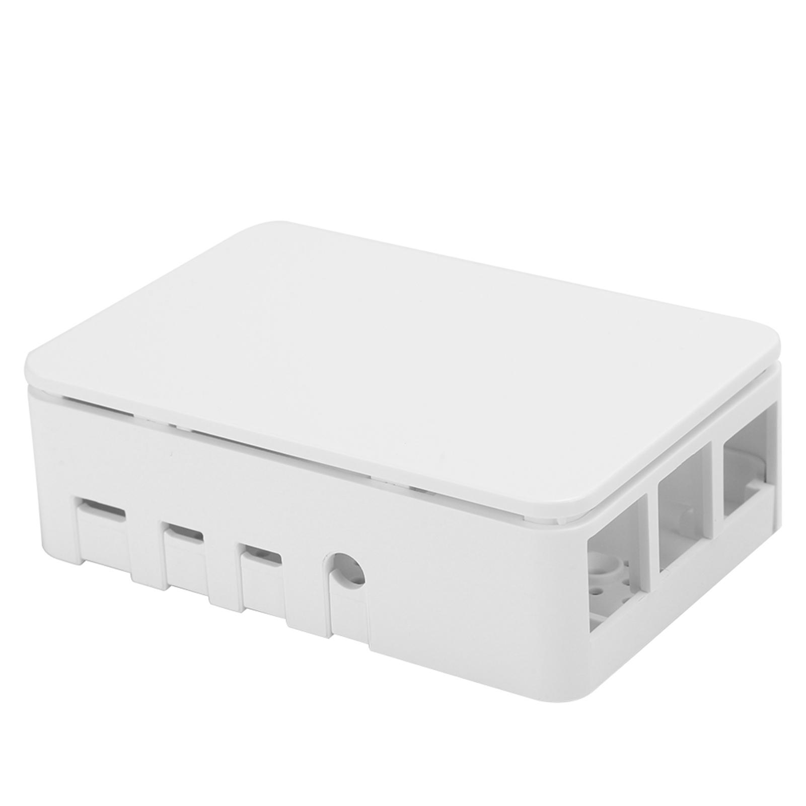 

ABS Case 3Pcs Heat Sinks Enclosure Box Fit for Raspberry Pi 4 Black White Transparent(White ) білий
