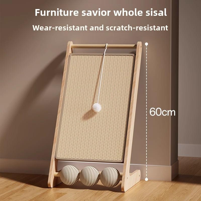 Cat Scratching Board Does Not Drop Debris Vertical Wear-resistant Cat Scratching Pad Cat Scratching Column Sword Hemp Rope Cat Toy