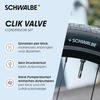 Schwalbe Clik Valve - Bicycle Valve Attachment - SV-SCV Conversion Kit (with Pump Head)