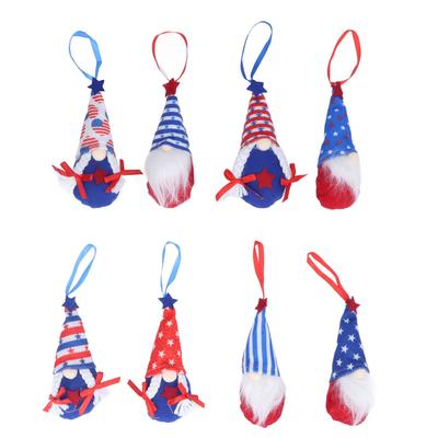 8pcs Independence Day Gnome Doll Pentastar Plush Faceless Dwarf Doll Decor for Decoration