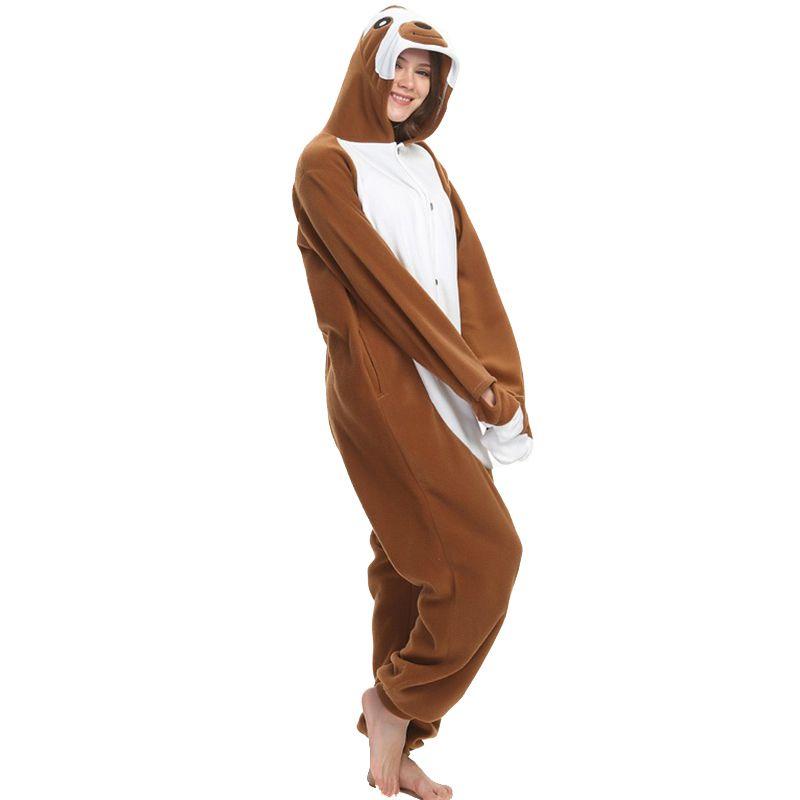 Kigurumi Pajamas Animal Cosplay Sloth Unisex Adult Costumes Robe Jumpsuit Onesie