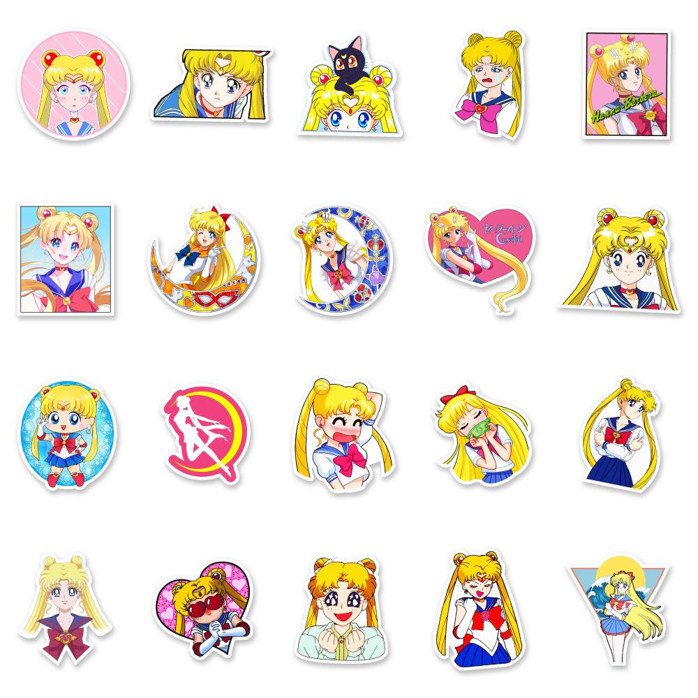 50 Anime Beautiful Girl Skateboard Laptop Suitcase Car Water Cup Graffiti Decoration Stickers