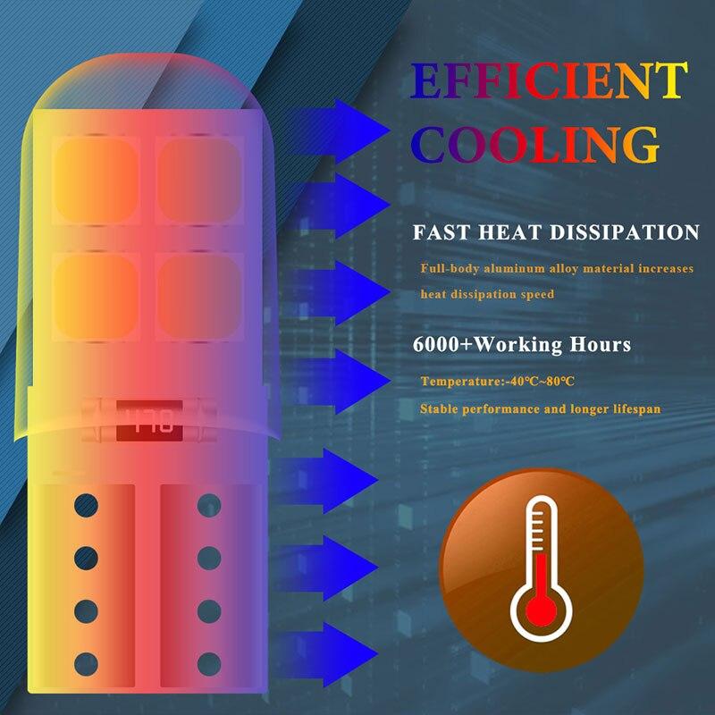 10x 3030 8SMD W5W T10 LED Bulbs 168 194 Led NoError Car Interior License Plate Dome Reading Light