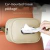 Leather Strap-Type Hanging Car Tissue Case Napkin Holder Multifunctional Armrest Seat Back Paper Organizer for Home Hotels Use