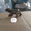 Alloy Bear Desktop Figurine Exquisite Engraved Texture Rustic Vintage Finish Mini Decor Statue for Home Cafe Shop Counter Ornament