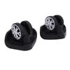 1 Pair Luggage Suitcase Wheels ABS Silent Double Row Wheels Universal Travel Suitcase Replacement Casters