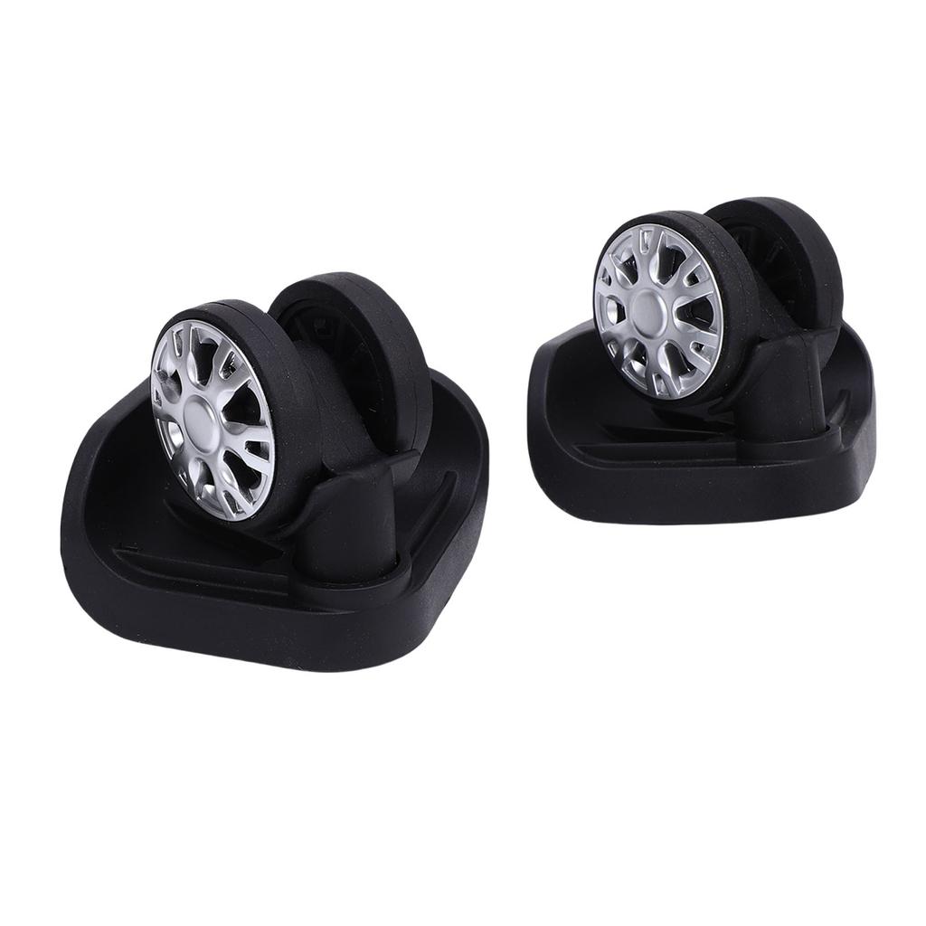 1 Pair Luggage Suitcase Wheels ABS Silent Double Row Wheels Universal Travel Suitcase Replacement Casters