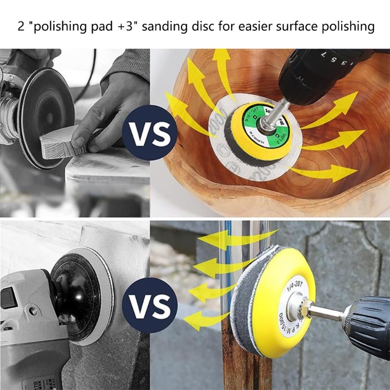Pack of 279 Sandpaper Discs Suitable for Angle Grinders Efficient Wood & Metal Finishing Smoothing Quick Easy Attachment