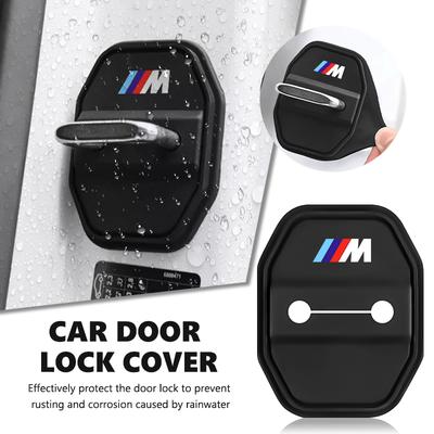 4Pcs Car Silicone Door Lock Anti-collision Protection Cover For M Performance Alpina M3 M5 M6 X1 X3 X4 X5 G20