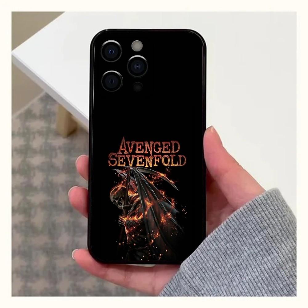 A- Avenged Sevenfold Phone Case For Apple iPhone 15,14,13,12,11,Pro,X,XS,Max,XR,Plus,Mini Soft Black Cover