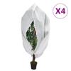 Vidaxl Protective Covers With Zipper, 4 Pcs., 70 G/M², 3.14X2.5 M