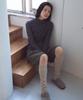 CITTA Every Day Angora Stripe Turtle-Neck T-Shirt_Ctt395(Charcoal)