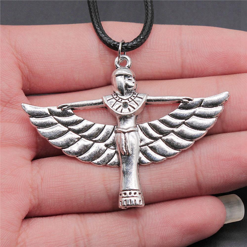 45cm Necklace Leather Chain Big Chief Pharaoh Buddhism Minimalist Jewelry Components QN015