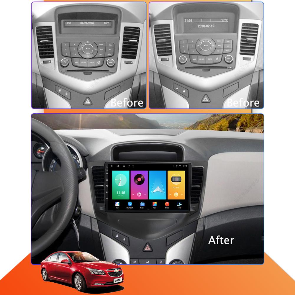 Car Radio Android Auto Carplay For Chevrolet  Cruze 2008-2012 Multimedia Player Head Unit Stereo GPS Navigation BT WIFI 1+16GB