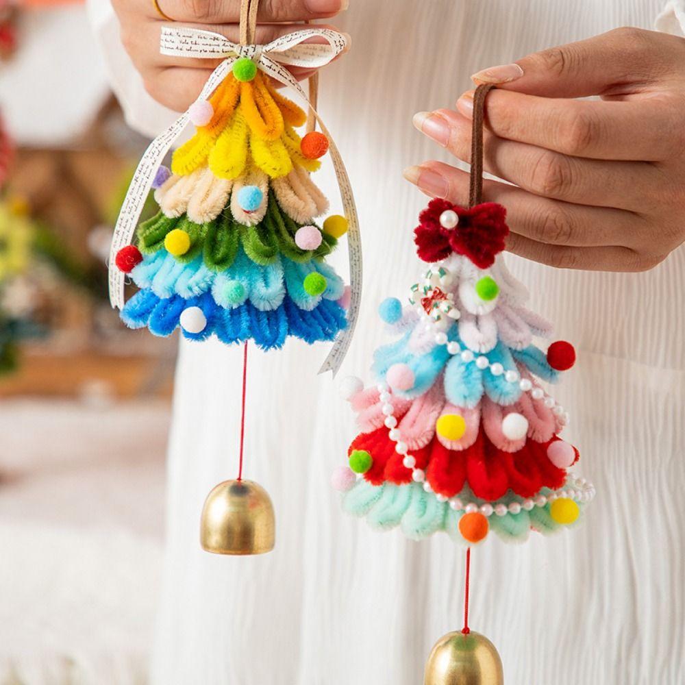 Plush Christmas Tree Pendat Material Package Craft Christmas Tree Stems Material  Birthday Gift