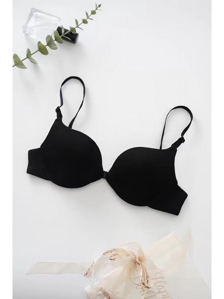 Front Buckle Seamless Push-Up Backless Bra - Women's Invisible Back Thin Strap Style